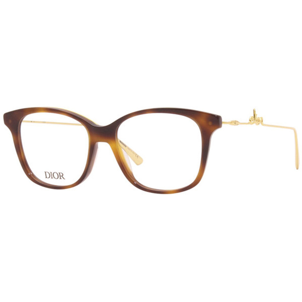 NWT Christian Dior CD50008I-053-52 Havana Gold 52mm Eyeglasses